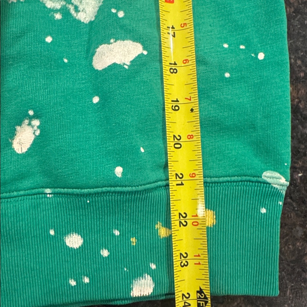 Men's Large Ralph Lauren green pullover sweatshirt with paint splashes . - Picture 9 of 9